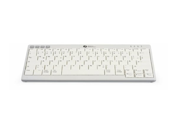 BakkerElkhuizen UltraBoard 950 V2 - Tastatur - compact - trådløs - Bluetooth 3.0 - QWERTY - Storbritannia - lysegrå, mørk grå - 100% recycle/biodeg...