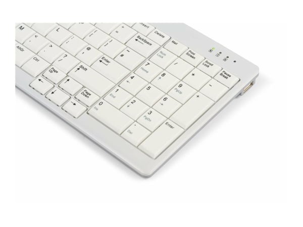 Bakker Elkhuizen UltraBoard 960 V2 - Tangentbord - compact - USB-C, USB - QWERTY - amerikansk - mörkgrå, ljusgrå - kartong