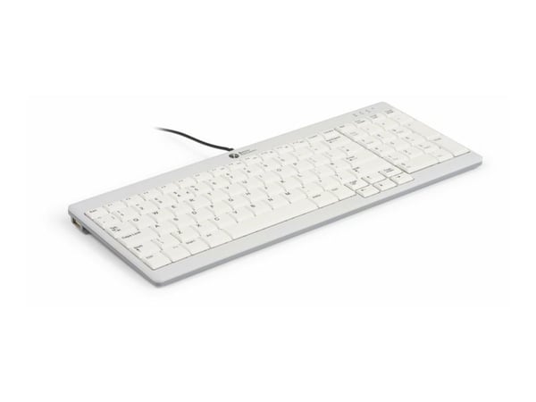 Bakker Elkhuizen UltraBoard 960 V2 - Tastatur - compact - USB-C, USB - QWERTY - USA - mørk grå, lysegrå - kartong