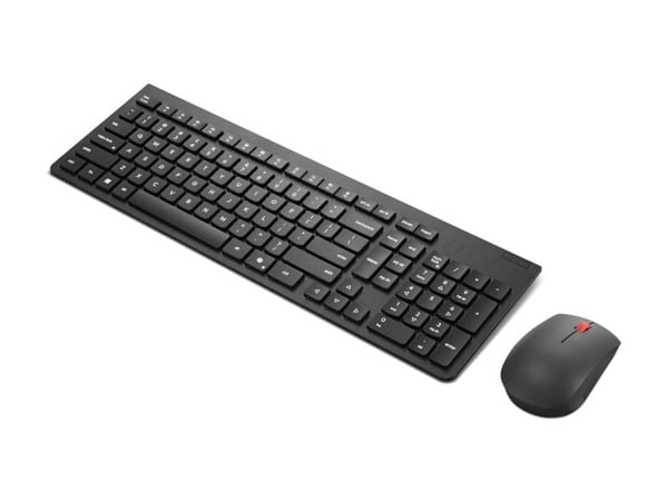 Lenovo Essential Wireless Combo Gen 2 - Sats med tangentbord och mus - trådlös - 2.4 GHz - litauiska - svart - brun låda