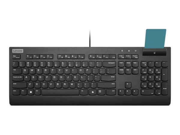 Lenovo Smartcard II - Tastatur - USB - QWERTY - Estisk - svart - brun boks