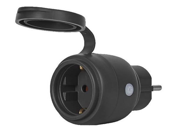 OSRAM SMART+ - Smartplugg - compact, EU, Matter, outdoor - trådløs - Wi-Fi - 2.4 Ghz - svart