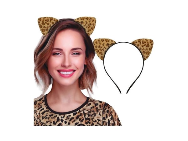Leopardører på hårbøyle