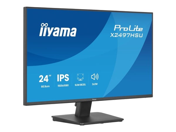 iiyama ProLite X2497HSU-B1 - LED-skärm - 23.8" - 1920 x 1080 Full HD (1080p) @ 120 Hz - IPS - 350 cd/m² - 1500:1 - 4 ms - HDMI, DisplayPort - högta...