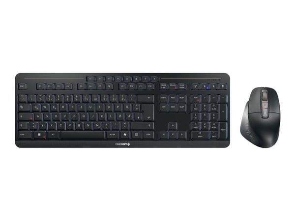 CHERRY STREAM DESKTOP ULTIMATE - Sats med tangentbord och mus - 100% - full size - bakgrundsbelyst - trådlös - 2.4 GHz, Bluetooth 5.2 - AZERTY - fr...