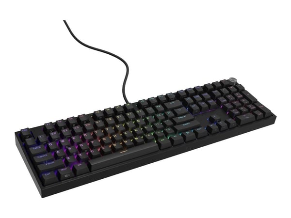 GAMING KEYBOARD GENESIS THOR 404 US RGB BAKGRUNNSBELYSNING MEKANISK SVART OUTEMU PEACH SILENT