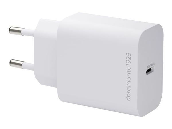 dbramante1928 re-charge - Strømadapter - 30 watt (USB-C) - hvit - Europa