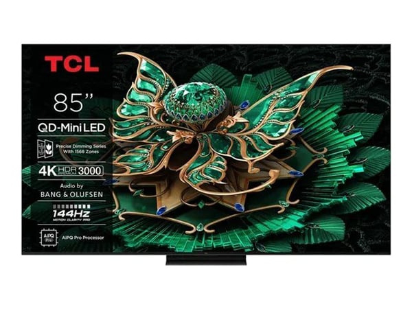 TCL 85C7K, 2,16 m (85"), 3840 x 2160 pikseliä, QD-Mini LED, Älytelevisio, Wi-Fi, Metallinen