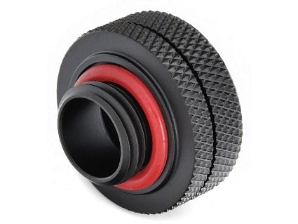 Bitspower Multi-Link adaptertilkobling rett G1/4 tommer AG til 16 mm OD hardt rør - kullsvart