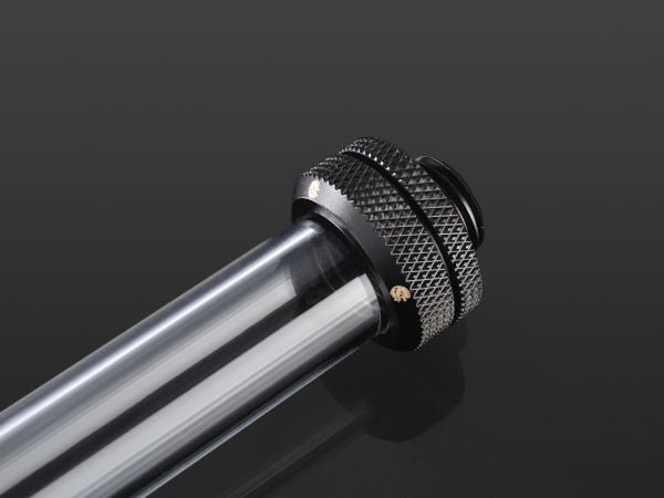 Bitspower Multi-Link adaptertilkobling rett G1/4 tommer AG til 16 mm OD hardt rør - kullsvart