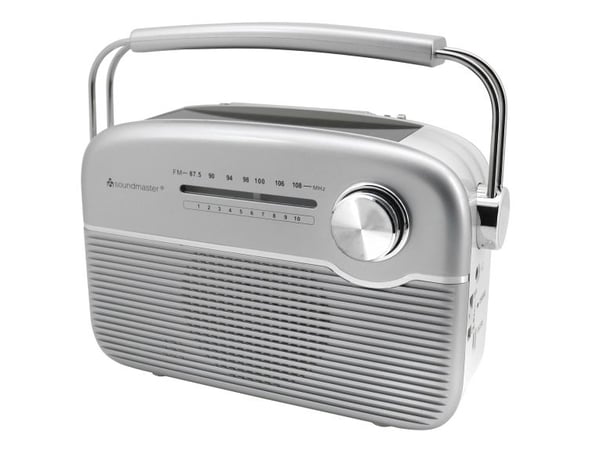 Soundmaster TR480SI, Bærbar, Analog, FM, 3 W, 3,5 mm, Sølv