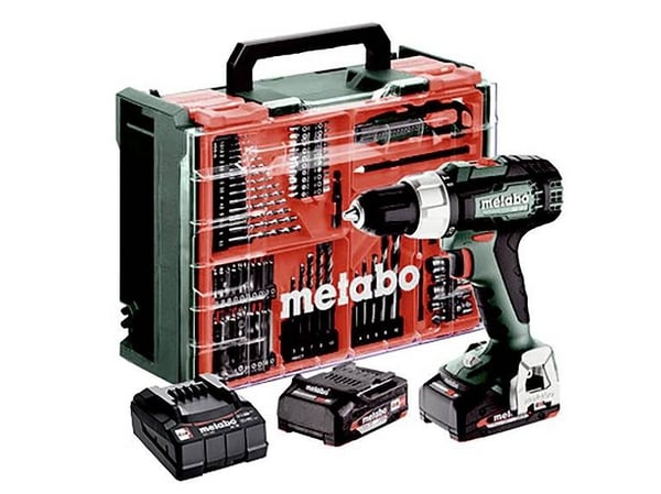 Metabo SB 18 L Set, Pistooliporakone, Musta, Punainen, Hopea, 1,3 cm, 3,6 cm, 1,3 cm, 1,3 cm