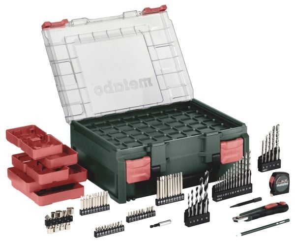 Metabo SB 18 L Set, Boremaskin med pistolgrep, Svart, Rød, Sølv, 1,3 cm, 3,6 cm, 1,3 cm, 1,3 cm
