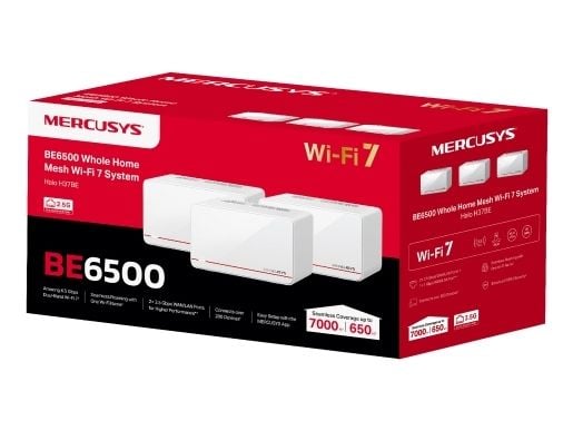 Mercusys HALO H37BE, Hvit, Innvendig lys, Mesh system, 650 m², Dobbelbånd (2.4 GHz / 5 GHz), Wi-Fi 7 (802.11be)