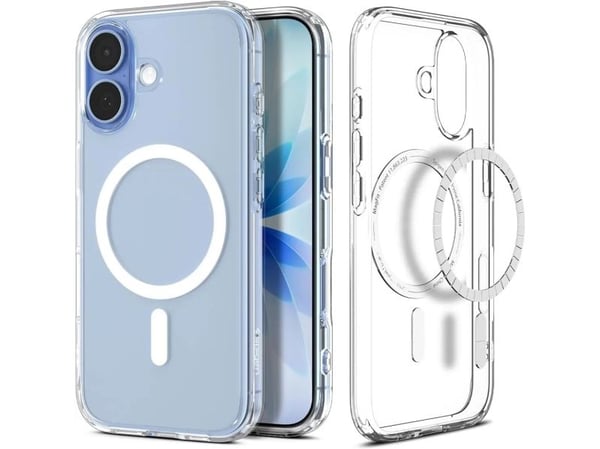 Spigen Ultra Hybrid (MagFit), Suojus, Apple, iPhone 17, 16 cm (6.3"), Läpinäkyvä, Valkoinen