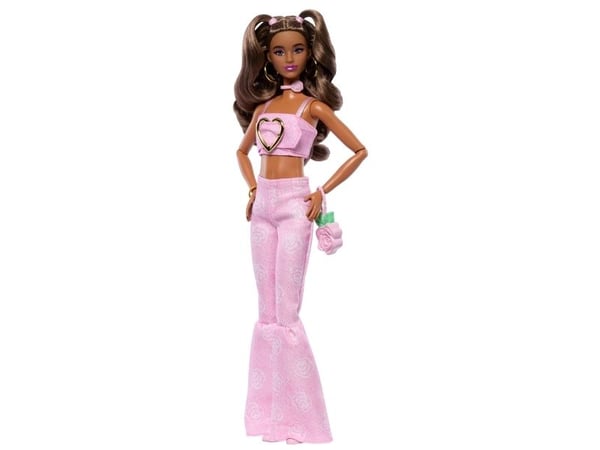 Barbie Deluxe Style Pink Denim Flare Jeans Latina