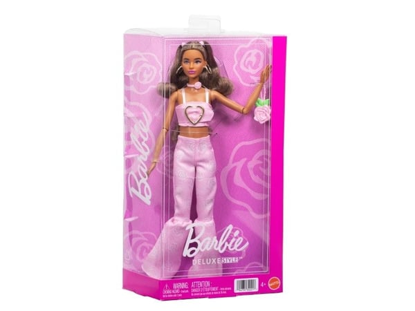 Barbie Deluxe Style Pink Denim Flare Jeans Latina