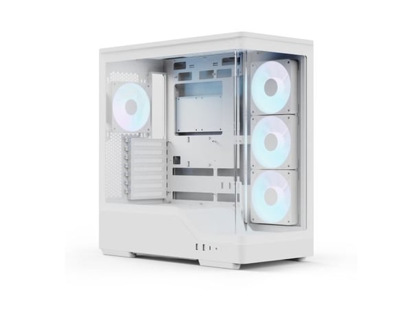 Aerocool P500A-WT, Midi Tower, PC, Hvit, ATX, Micro ATX, Mini-ITX, SPCC, Herdet glass, Spilling