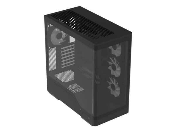 Aerocool P500A-BK, Midi Tower, PC, Svart, ATX, Micro ATX, Mini-ITX, SPCC, Herdet glass, Spilling