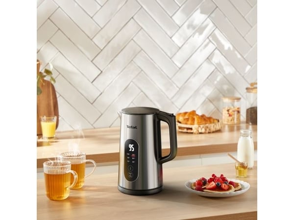 Tefal Selection KI871DE0, 1,7 L, 1500 W, Svart, Rustfritt stål, Rustfritt stål, Justerbar termostat, Vannmåler