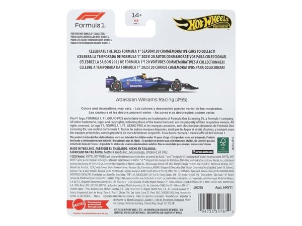 Hot Wheels F1 Racing Premium 1:64 Williams