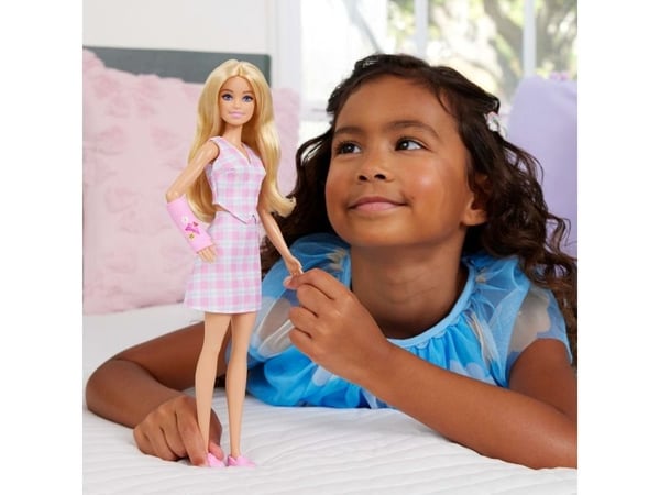 Barbie Fashionista Doll Pink Plaid Blonde wCast
