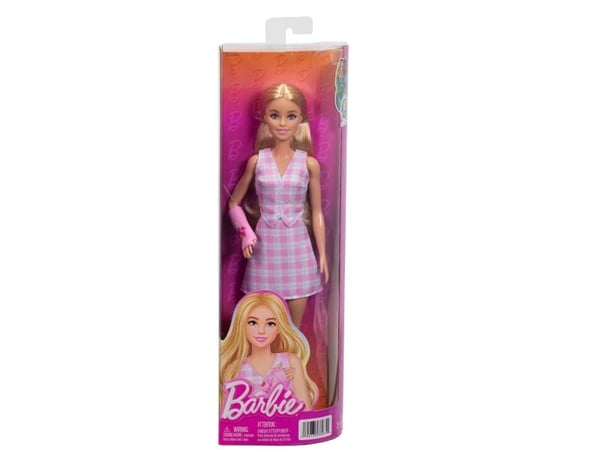 Barbie Fashionista Doll Pink Plaid Blonde wCast