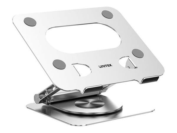 Unitek - Ställ för bärbar dator - detachable - med USB-C docking station - upp till 15,6" - rymdgrå