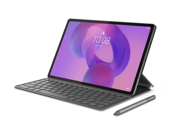 Lenovo - Tangentbord och foliefodral (bakre omslag) - POGO pin - luna gray