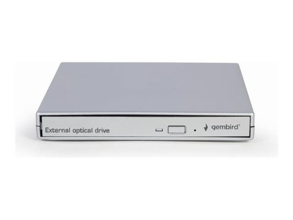 Gembird DVD-USB-021-SV - Platestasjon - DVD±RW (±R DL) / DVD-RAM - 8x/8x/5x - USB 2.0 - ekstern