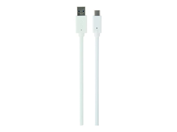 Cablexpert - USB-kabel - USB (hane) till USB-C (hane) - USB 3.0 - 3 A - strömöverföring upp till 36 W, formpressad - vit