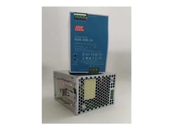 Ernitec - Strømforsyning (DIN-skinnemonterbar) - 24V - AC 100-240 V - 480 watt - PFC - blå, grå Ernitec - Strømforsyning (DIN-skinnemonterbar) - 24V - AC 100-240 V - 480 watt - PFC - blå, grå