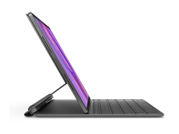 Lenovo - Tangentbord och foliefodral (bakre omslag) - POGO pin - luna gray