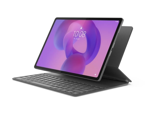Lenovo - Tangentbord och foliefodral (bakre omslag) - POGO pin - luna gray