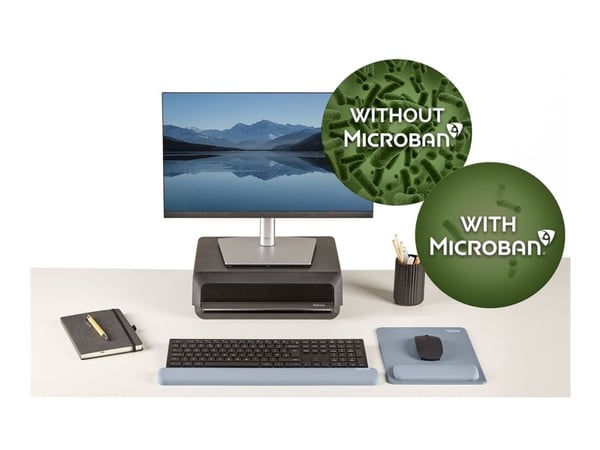 Fellowes Breyta, silikon, lyseblå, EN ISO 9241-5, 60 mm, 470 mm, 17,5 mm