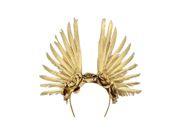 Guld fjäder hårband