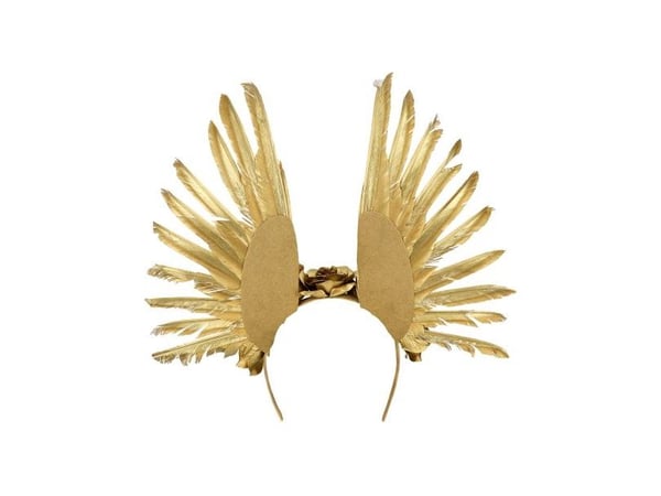 Guld fjäder hårband