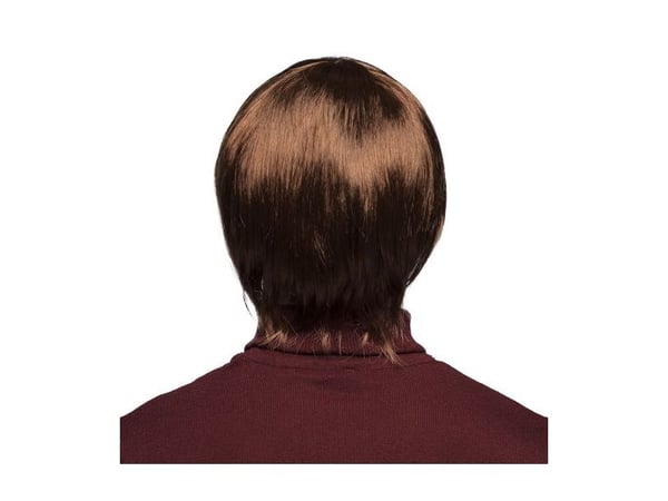 Kort brun peruk John