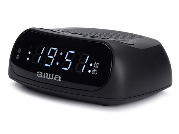 Aiwa CR-09J, Digital vekkerklokke, Rektangel, Svart, Innendørs, Gutt/Jente, 24 timers