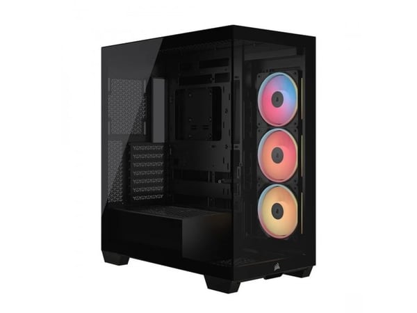 CORSAIR iCUE LINK 3500X LX-R RGB - Mid tower - utvidet ATX (E-ATX) - sidepanel med vindu (herdet glass) - ingen strømforsyning (ATX) - svart - USB/lyd