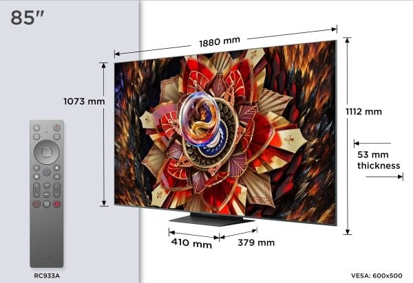 TCL 85C9K QLED 85'' 4K Ultra HD Google TV