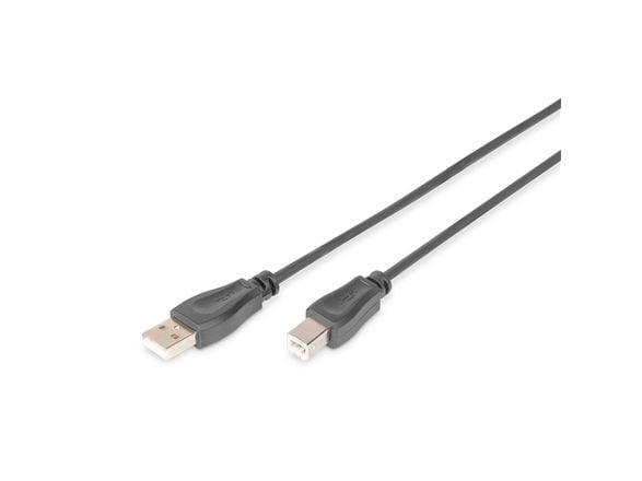 USB-kabel Digitus®, 2.0, USB-A til USB-B, 3 m, sort