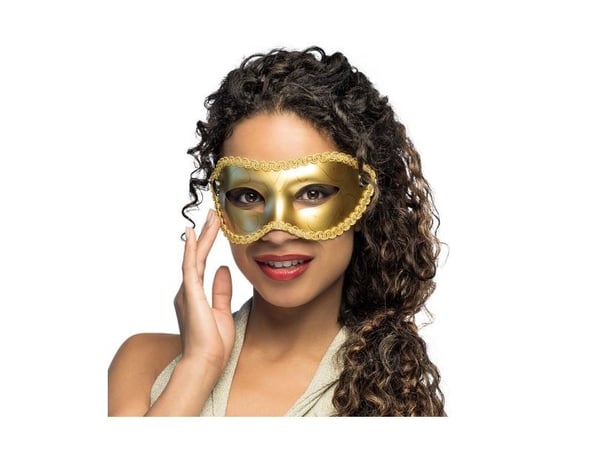 Halvmask Gabriella guld