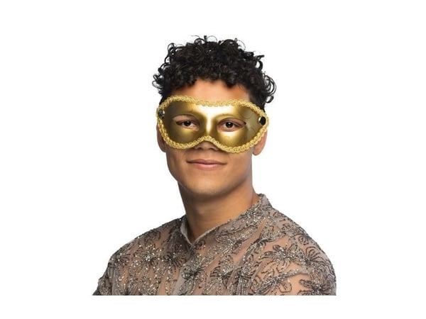 Halvmask Gabriella guld