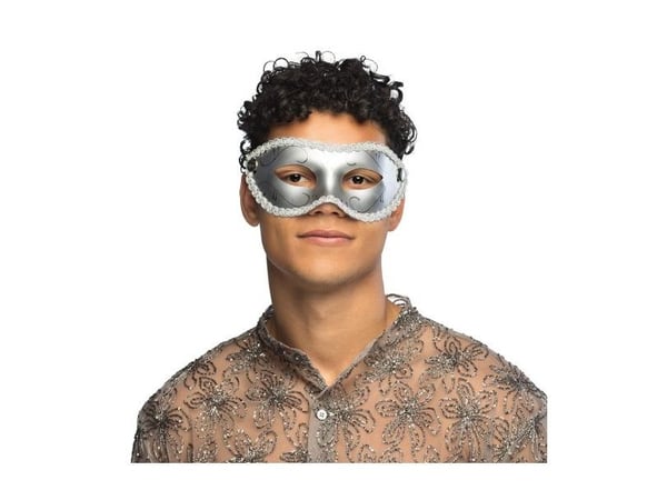 Halvmask Gabriella silver