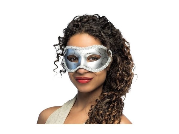 Halvmask Gabriella silver