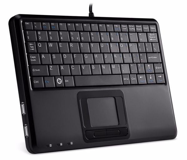 Perixx PERIBOARD-510 H PLUS, Mini, USB, Mekaaninen, QWERTY, Musta