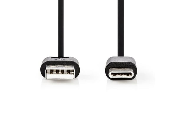 Nedis - USB-kabel - USB typ A (hane) till USB-C (hane) - USB 2.0 - 3 m - rund - svart
