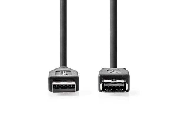 Nedis CCGL61010BK10, 1 m, USB A, USB A, USB 3.2 Gen 1 (3.1 Gen 1), 5 Gbit/s, musta