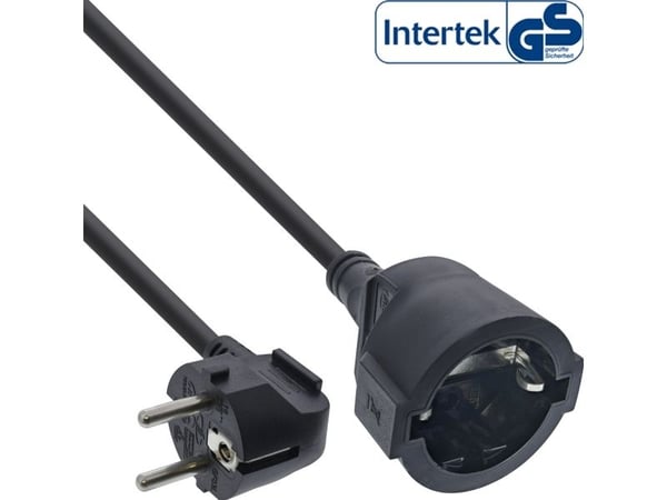 InLine 16407Y, 7 m, Sisätila, Tyyppi F, Tyyppi F, Kulmikas, 1,5 mm²